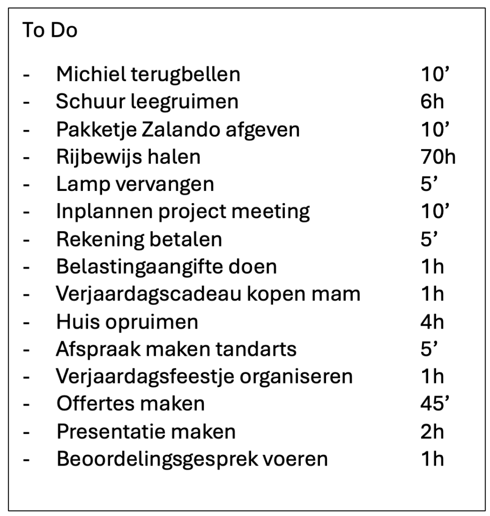 to do lijst uitstelgedrag